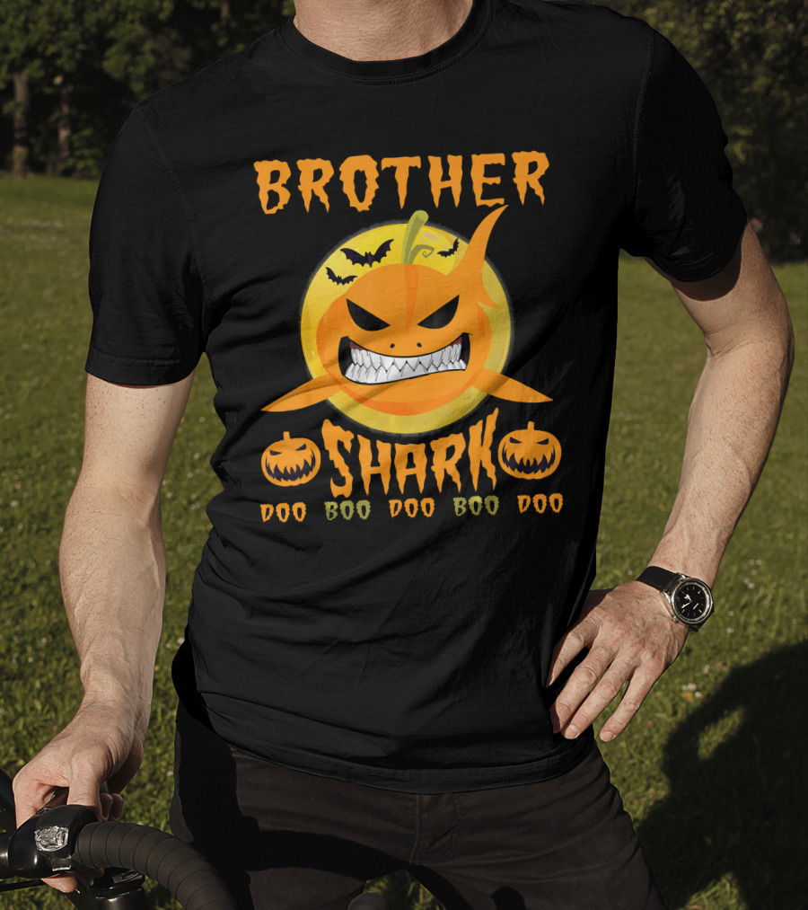 Brother Shark Doo Boo Boo Pumpkin Halloween T-Shirt