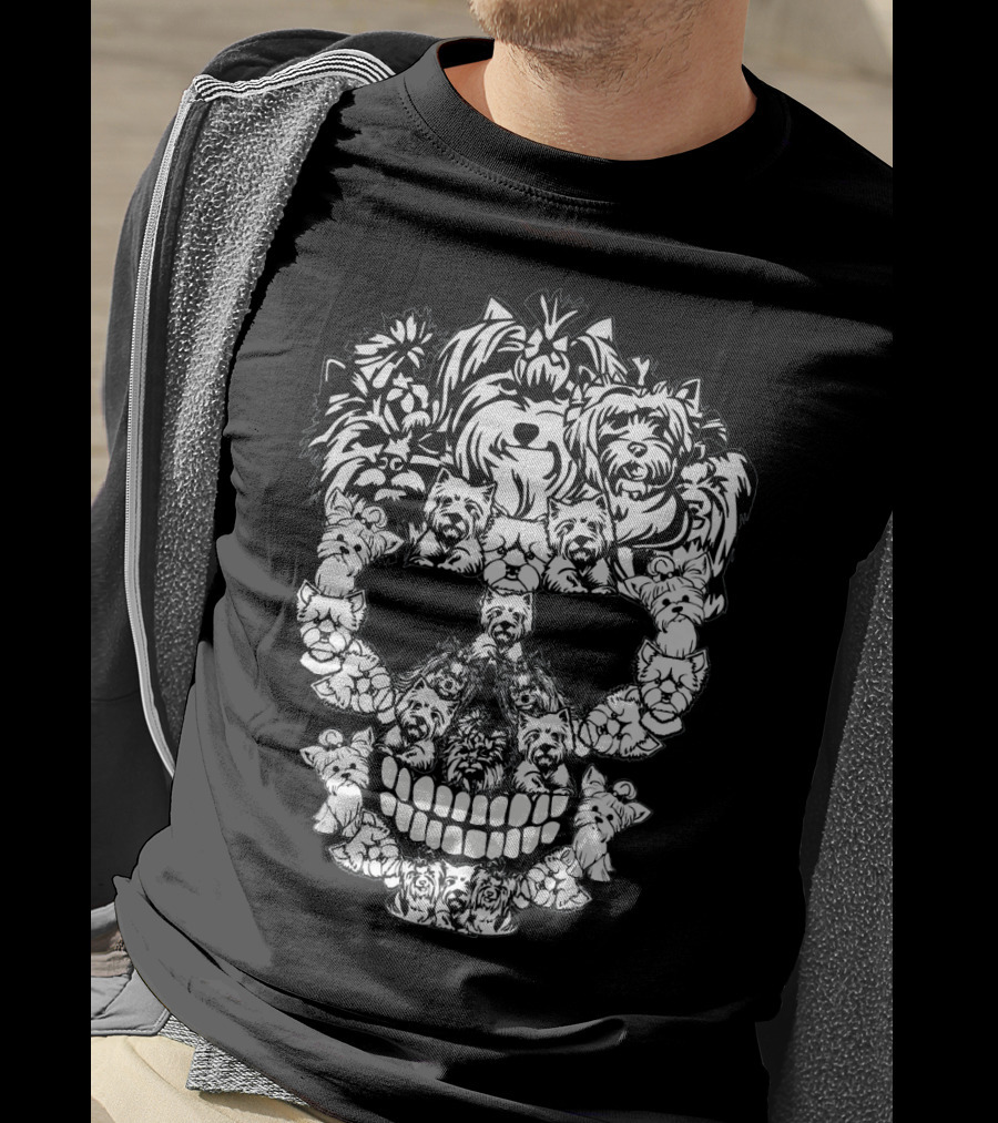 Yorkshire Terrier Skull T-Shirt