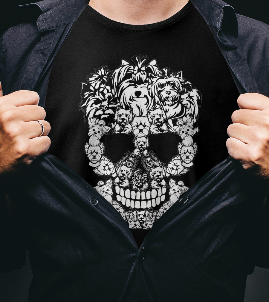 Yorkshire Terrier Skull T-Shirt
