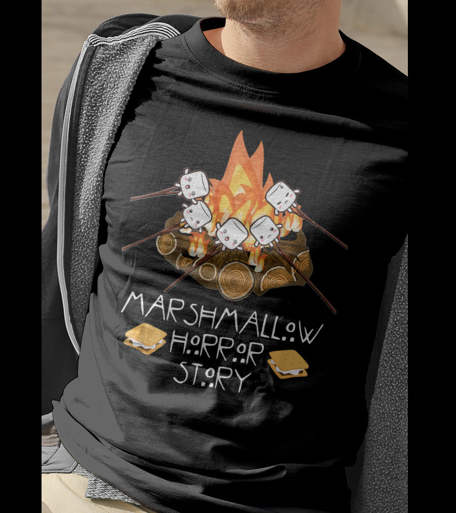 Marshmallow Horror Story Campfire S'Mores T-Shirt