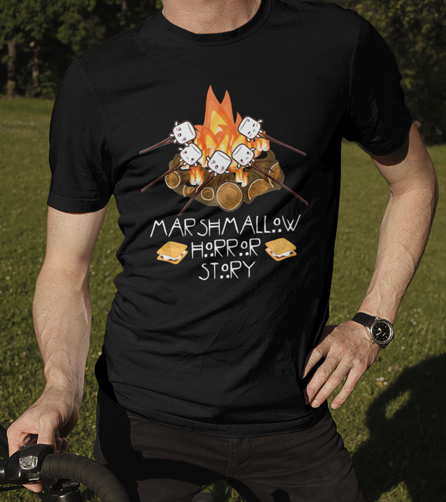 Marshmallow Horror Story Campfire S'Mores T-Shirt