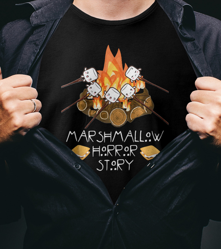 Marshmallow Horror Story Campfire S'Mores T-Shirt