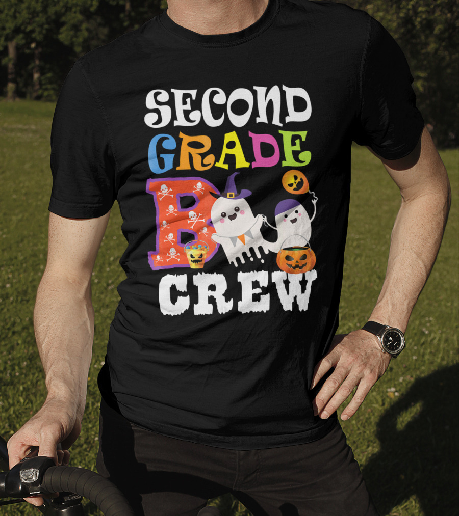 Halloween Second Grade Boo Crew Ghosts And Pumpkins T-Shirt