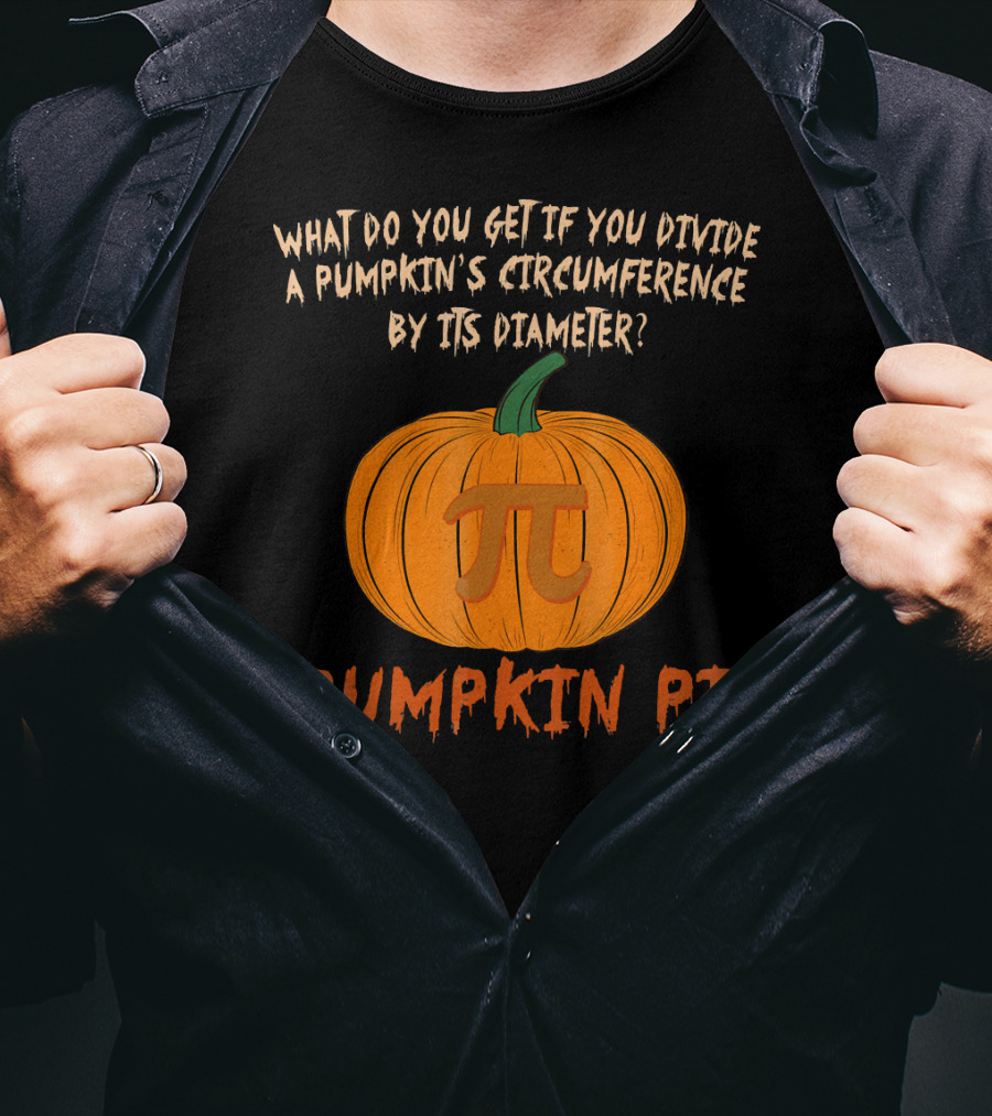 Pumpkin Pi Funny Math Lovers Halloween Pun T-Shirt