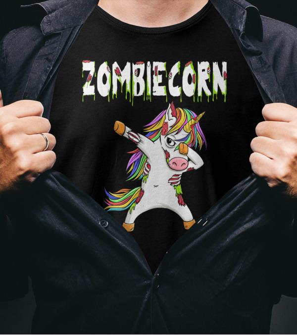 Zombiecorn Dabbing Zombie Unicorn T-Shirt