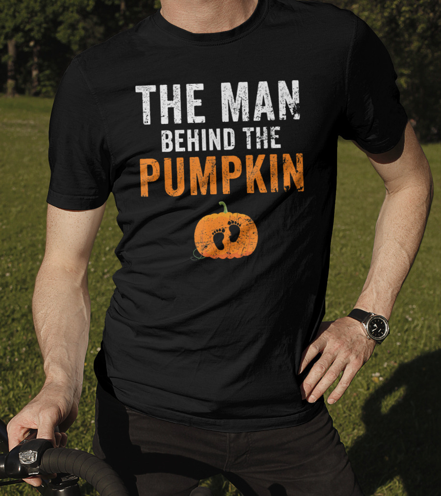 The Man Behind The Pumpkin Featuring Baby Footprints T-Shirt