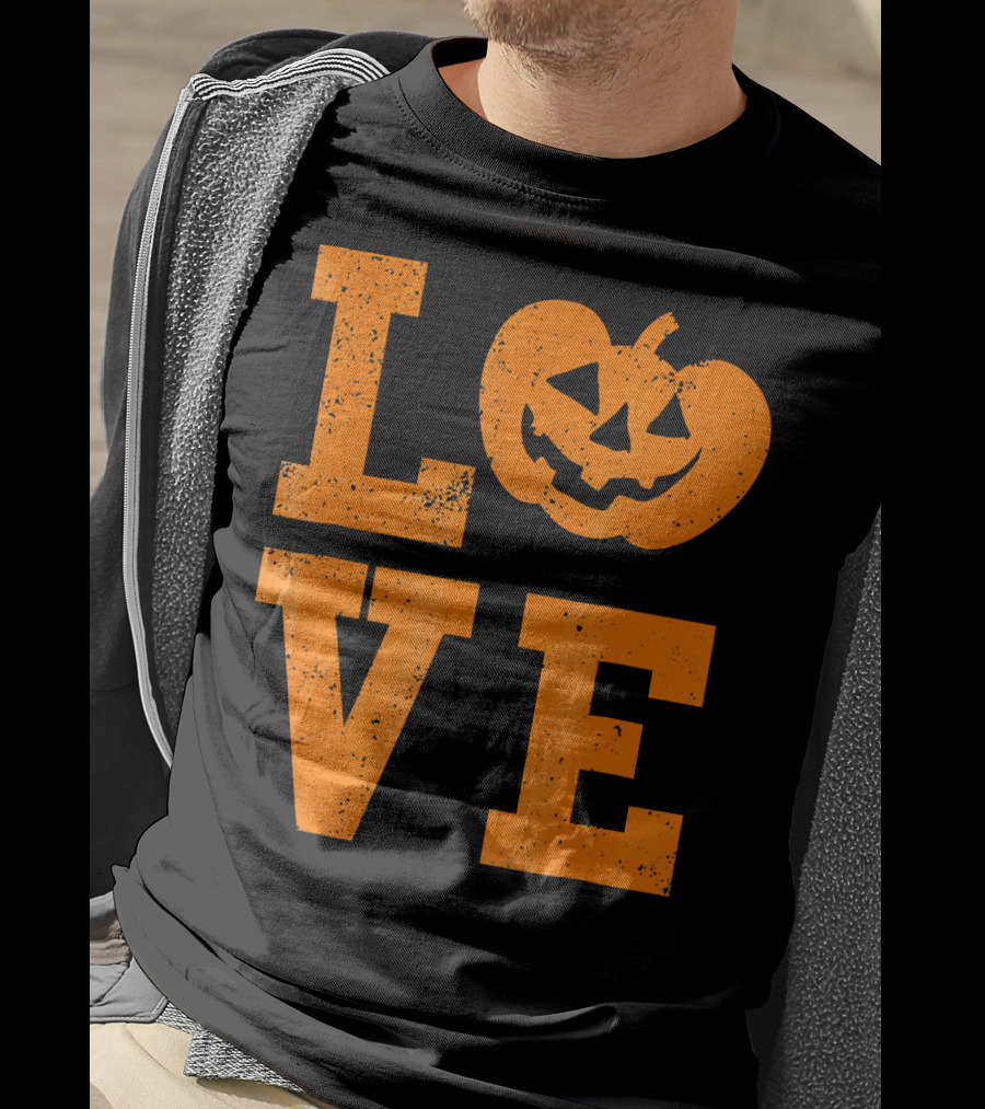 LOVE Halloween Funny Jack O Lantern T-Shirt