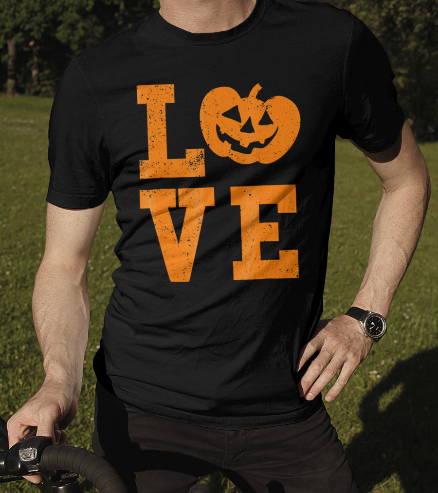 LOVE Halloween Funny Jack O Lantern T-Shirt