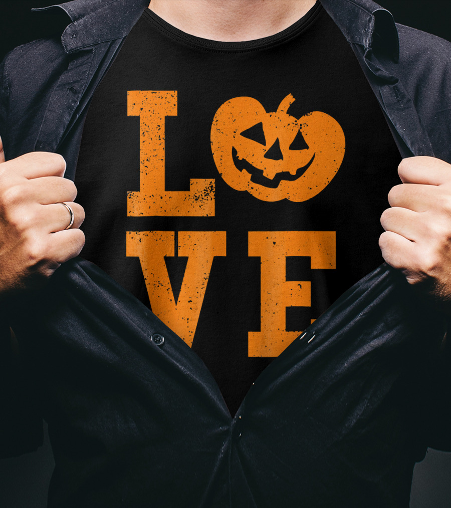 LOVE Halloween Funny Jack O Lantern T-Shirt