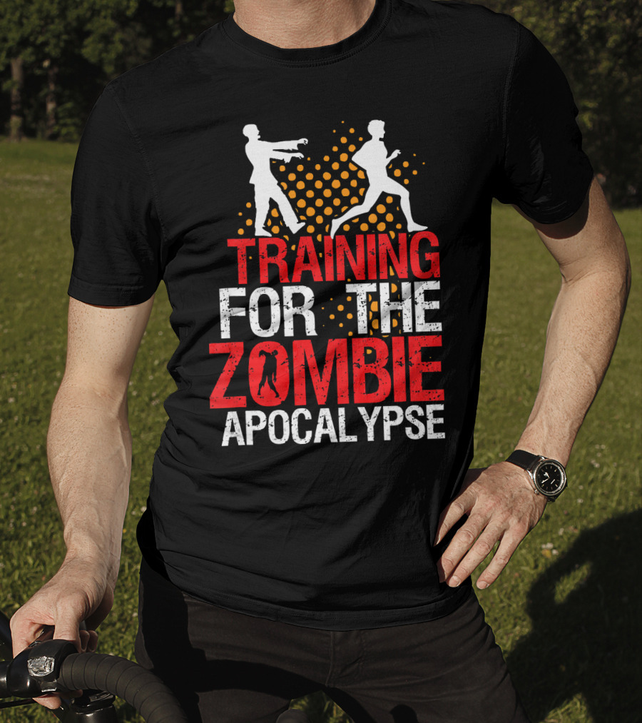 Training For The Zombie Apocalypse Marathon Running Humor T-Shirt