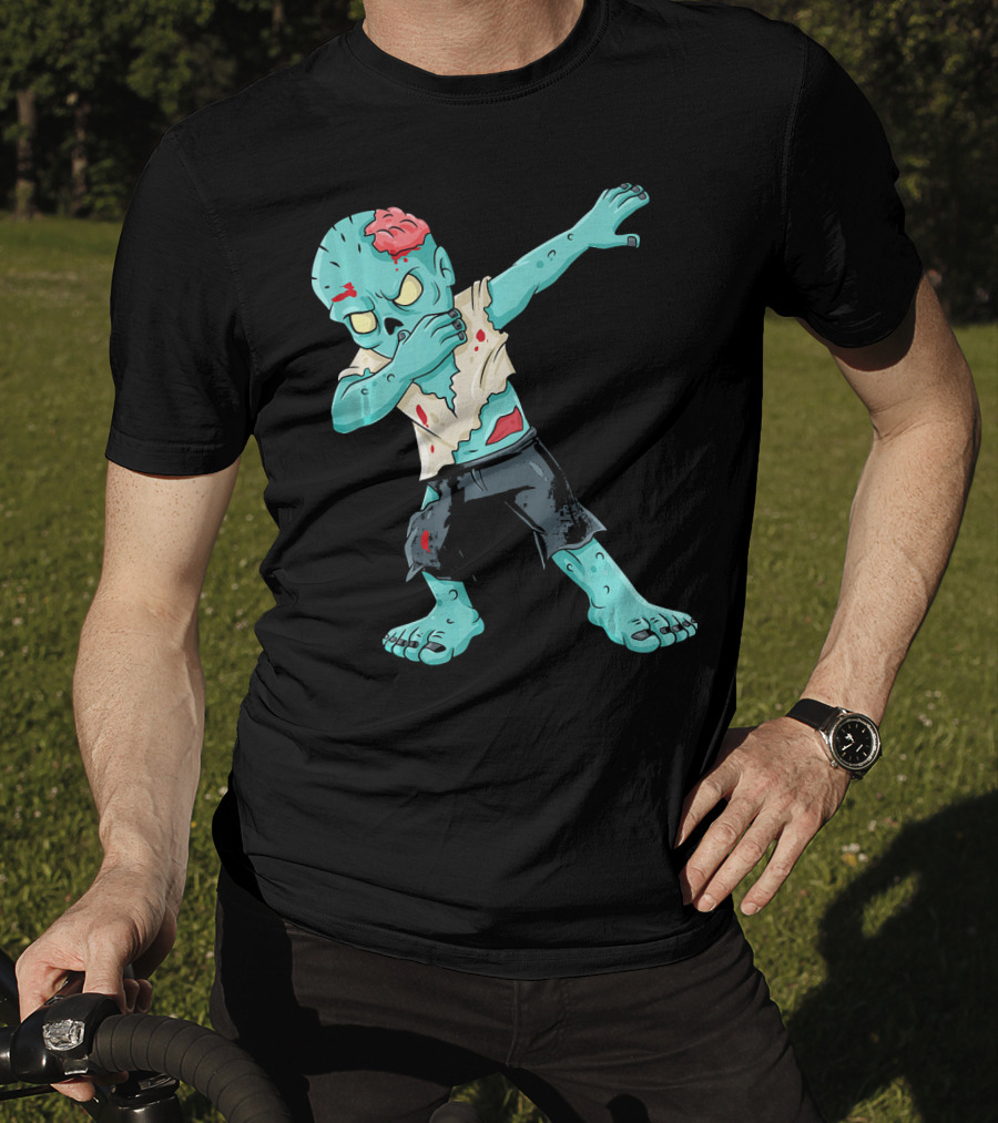 Dabbing Zombie Kid With Exposed Brain T-Shirt