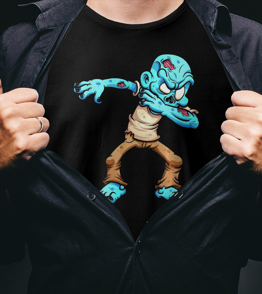 Dabbing Zombie Halloween Dab Creature T-Shirt