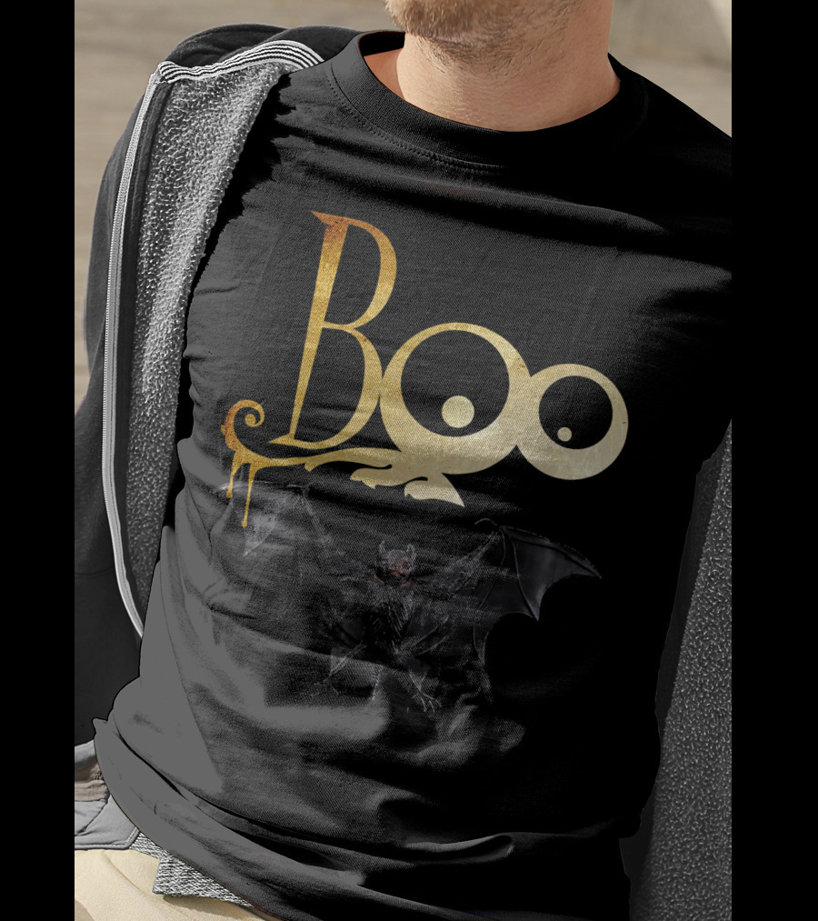 Boo Halloween Cool Bat Spooky Night T-Shirt