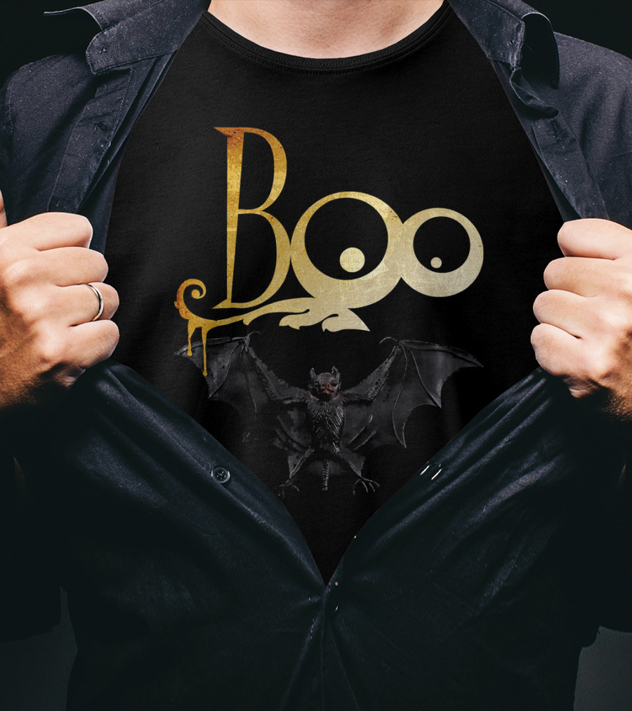 Boo Halloween Cool Bat Spooky Night T-Shirt