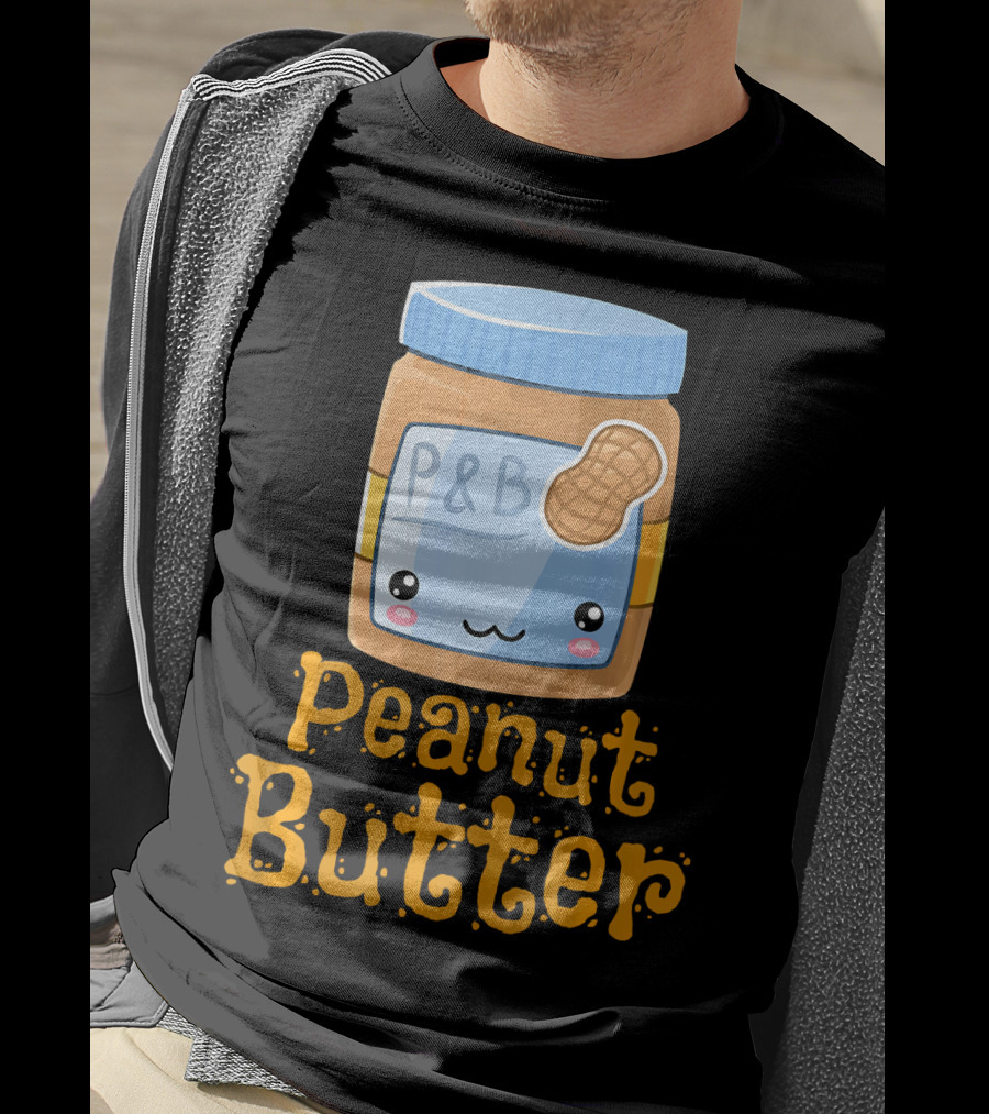 Kawaii Peanut Butter P&B Cute Face Jar T-Shirt