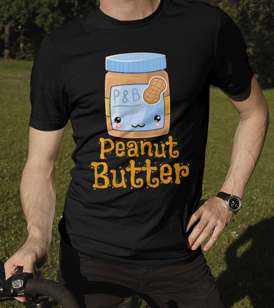 Kawaii Peanut Butter P&B Cute Face Jar T-Shirt