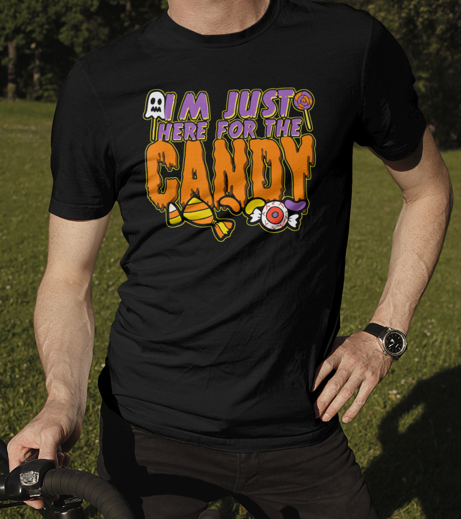 I'm Just Here For The Candy Halloween Costume Dress Kids Adults T-Shirt