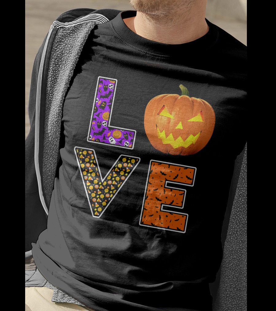 Halloween Trick Treat Love Pumpkin Pat T-Shirt