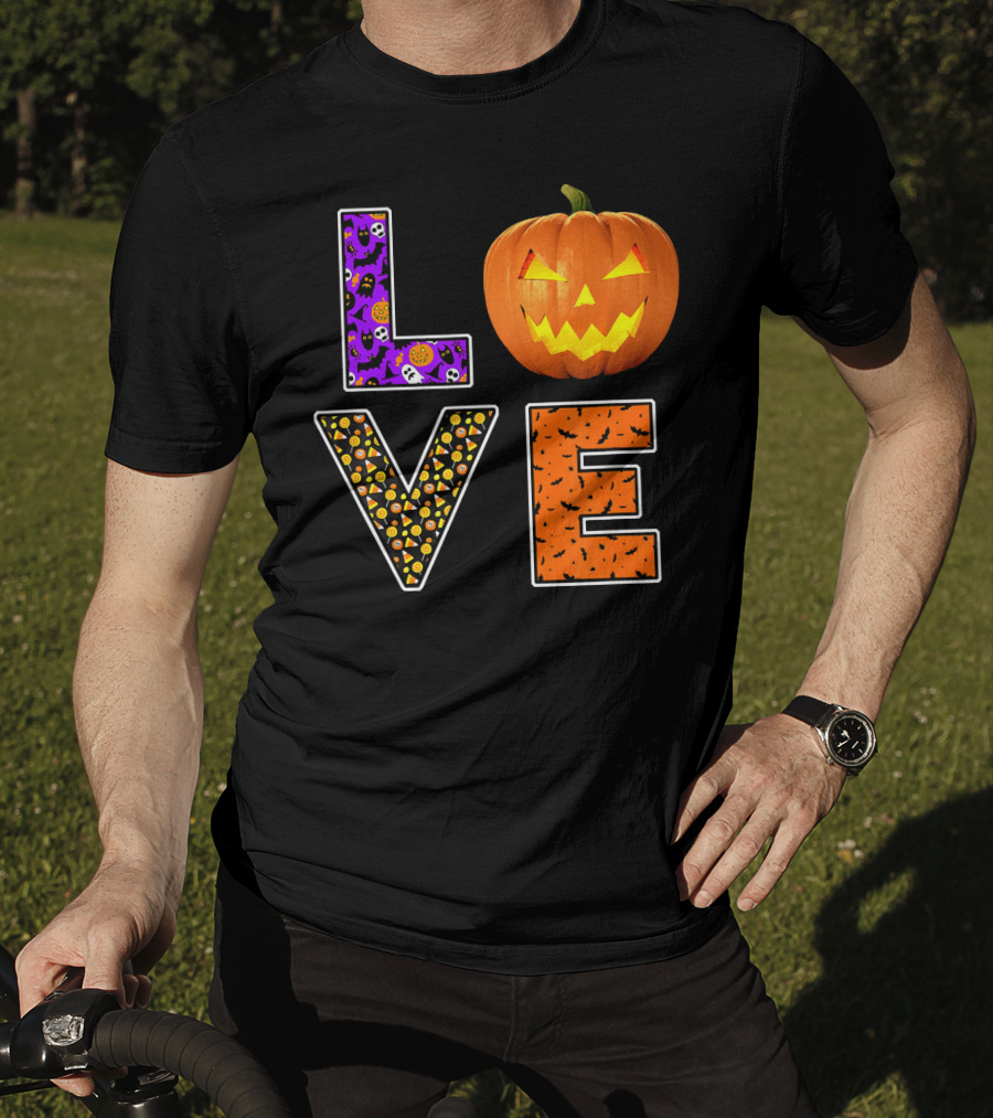 Halloween Trick Treat Love Pumpkin Pat T-Shirt