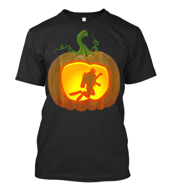 Scuba Diving Pumpkin Carving T-Shirt