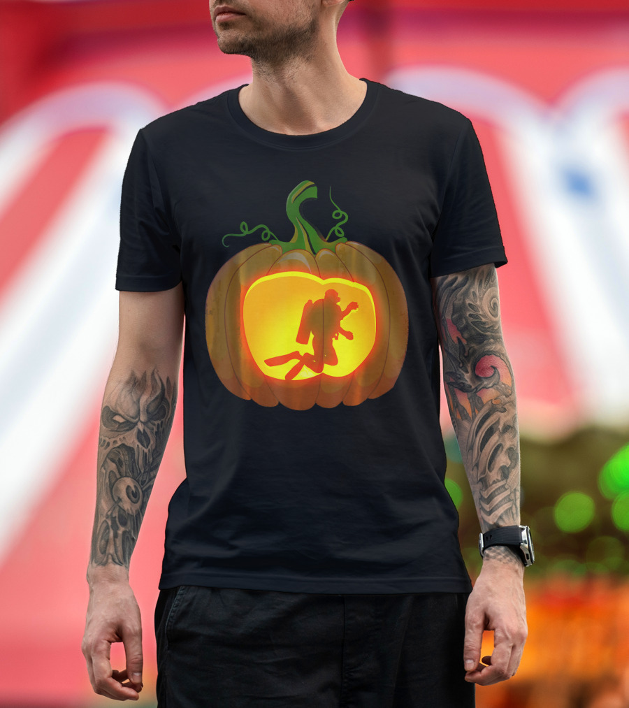 Scuba Diving Pumpkin Carving T-Shirt