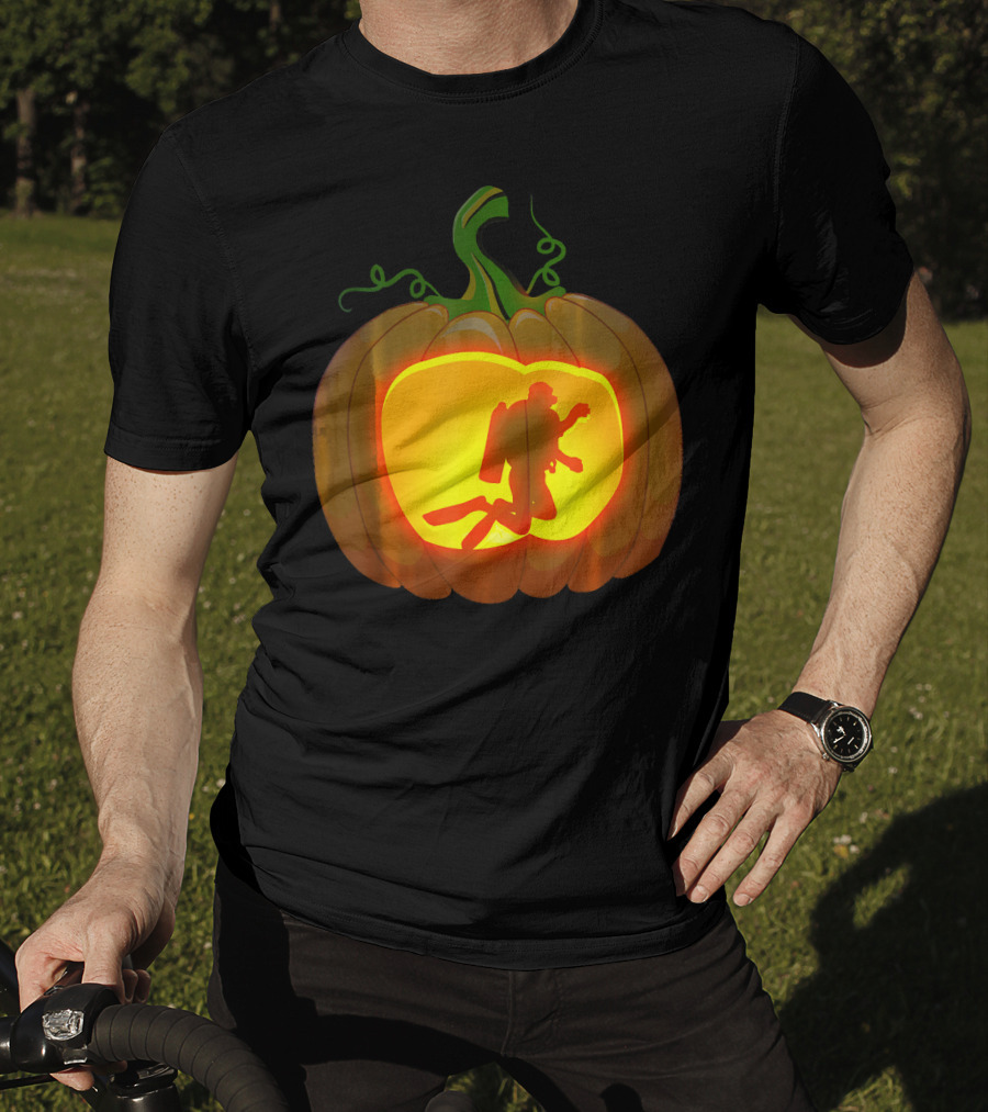 Scuba Diving Pumpkin Carving T-Shirt