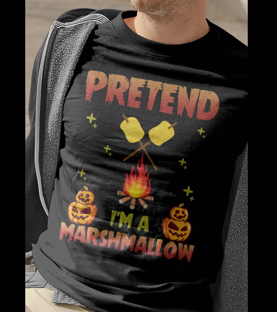 Pretend I'm A Marshmallow Halloween Campfire Jack-O'-Lanterns T-Shirt