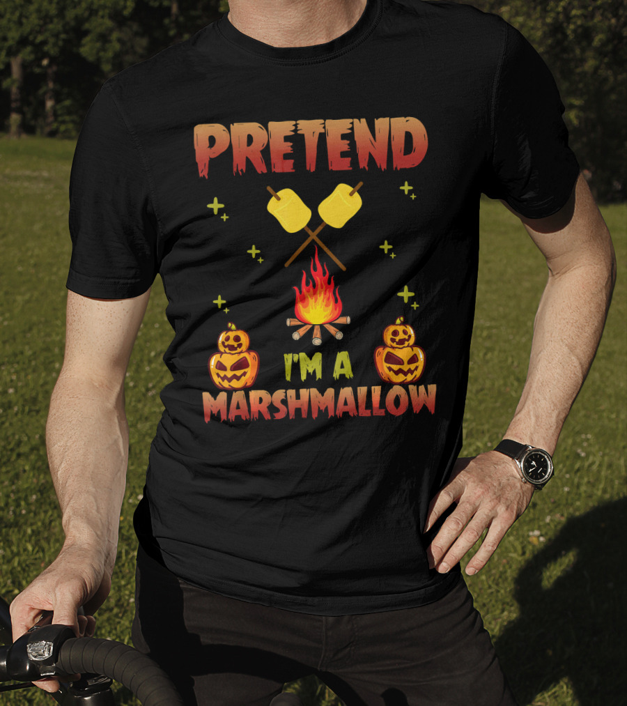 Pretend I'm A Marshmallow Halloween Campfire Jack-O'-Lanterns T-Shirt