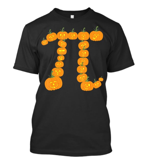 Halloween Pumpkin Pi Symbol Math Fun T-Shirt