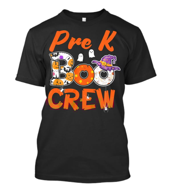 Pre K Boo Crew Teacher Kids Halloween T-Shirt