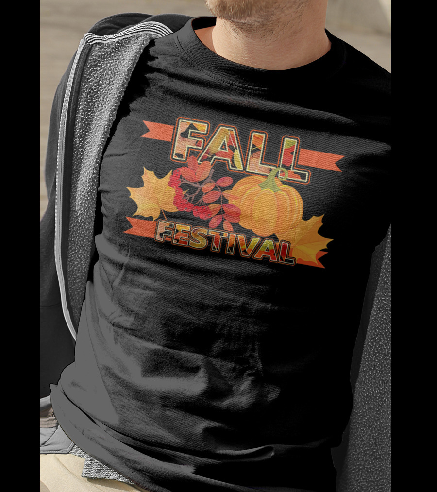 Fall Festival Autumn Leaves Pumpkin T-Shirt