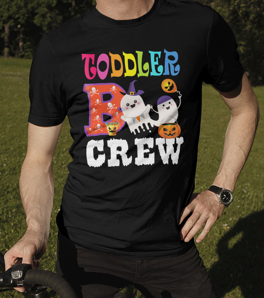 Toddler Boo Crew Halloween Ghosts And Skulls T-Shirt