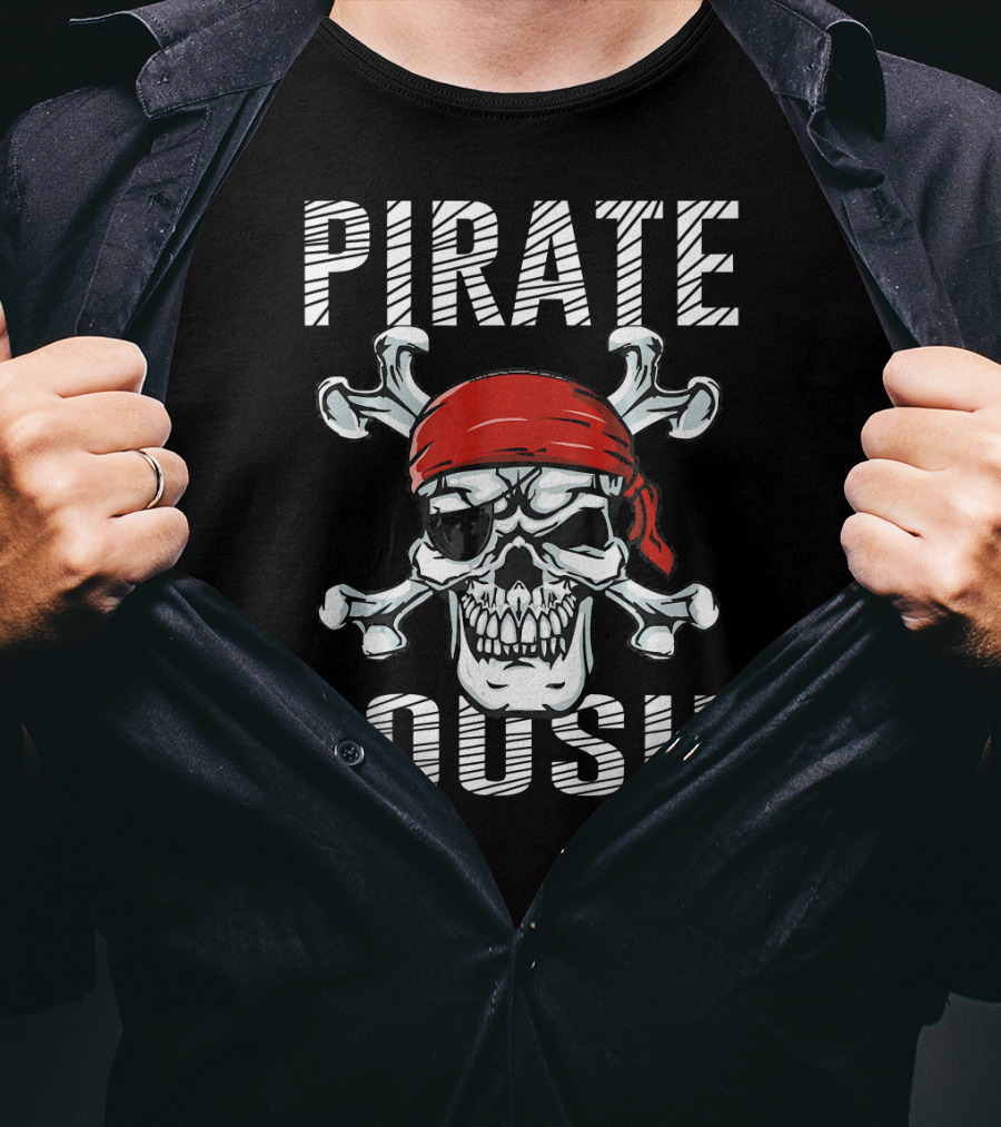 Pirate Cousin Skull Crossbones Bandana T-Shirt