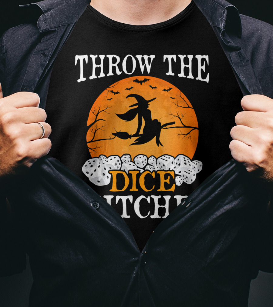 Throw The Dice Witches Halloween Bunco Night T-Shirt