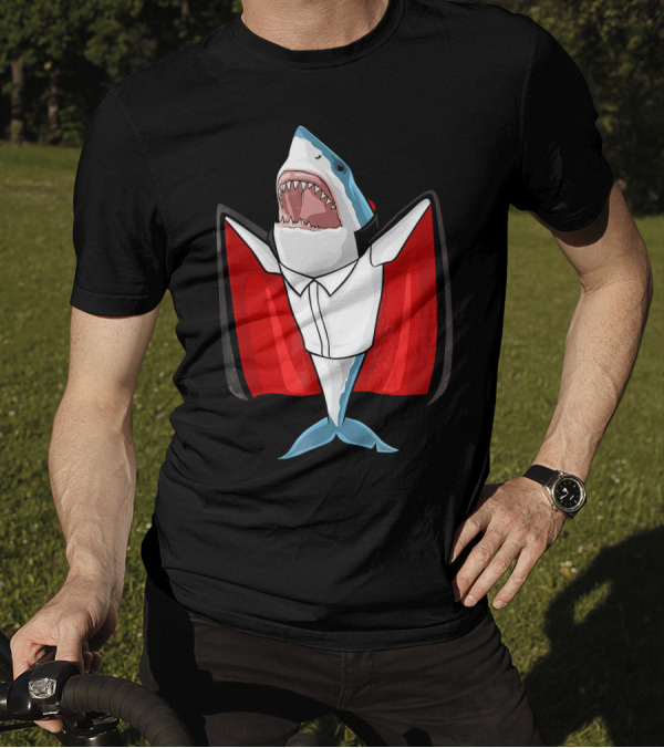 Halloween Shark Vampire Funny Costume T-Shirt
