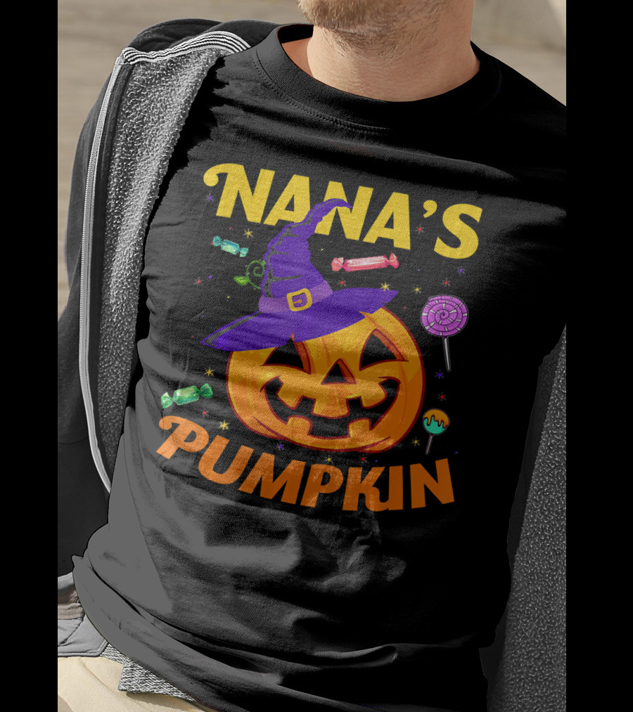 Nana's Pumpkin Halloween Candy For Toddlers T-Shirt