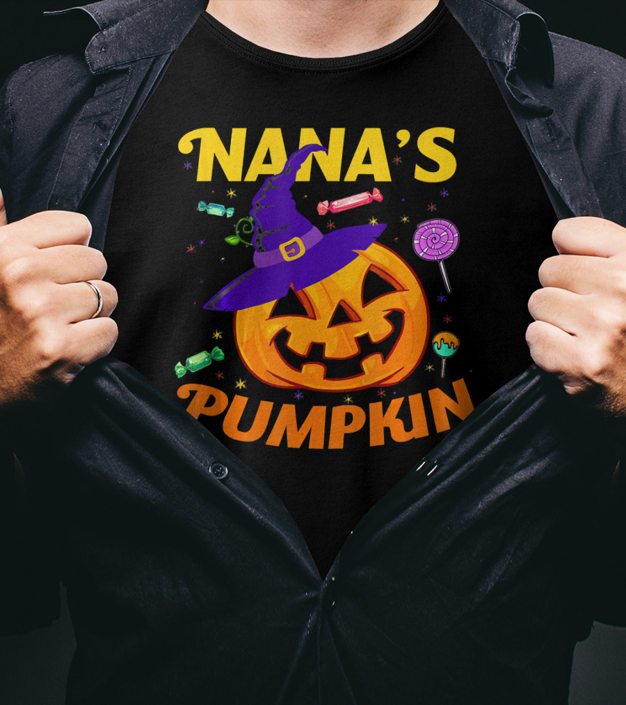 Nana's Pumpkin Halloween Candy For Toddlers T-Shirt