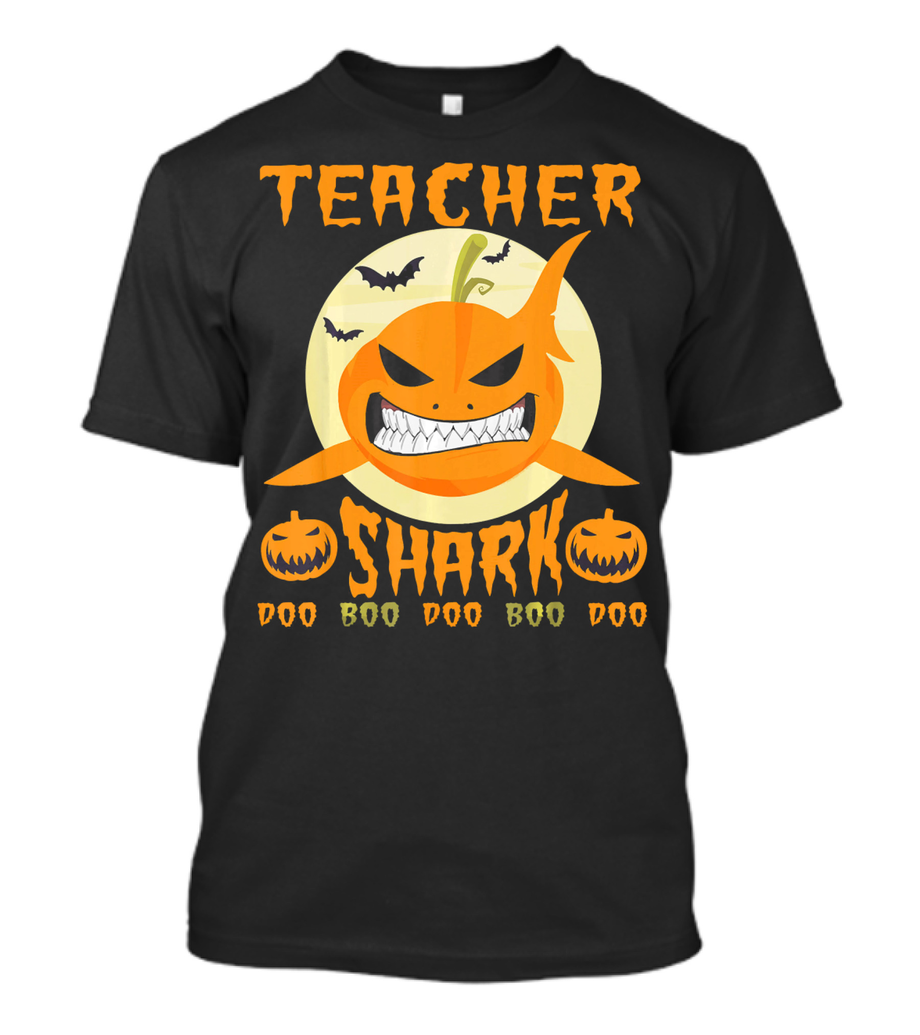 Teacher Shark Doo Doo Boo Boo Pumpkin Halloween T-Shirt