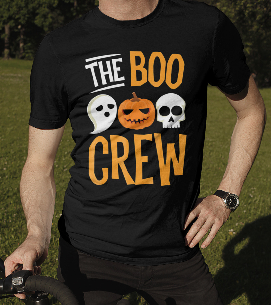 The Boo Crew Ghost Pumpkin Skull Halloween T-Shirt
