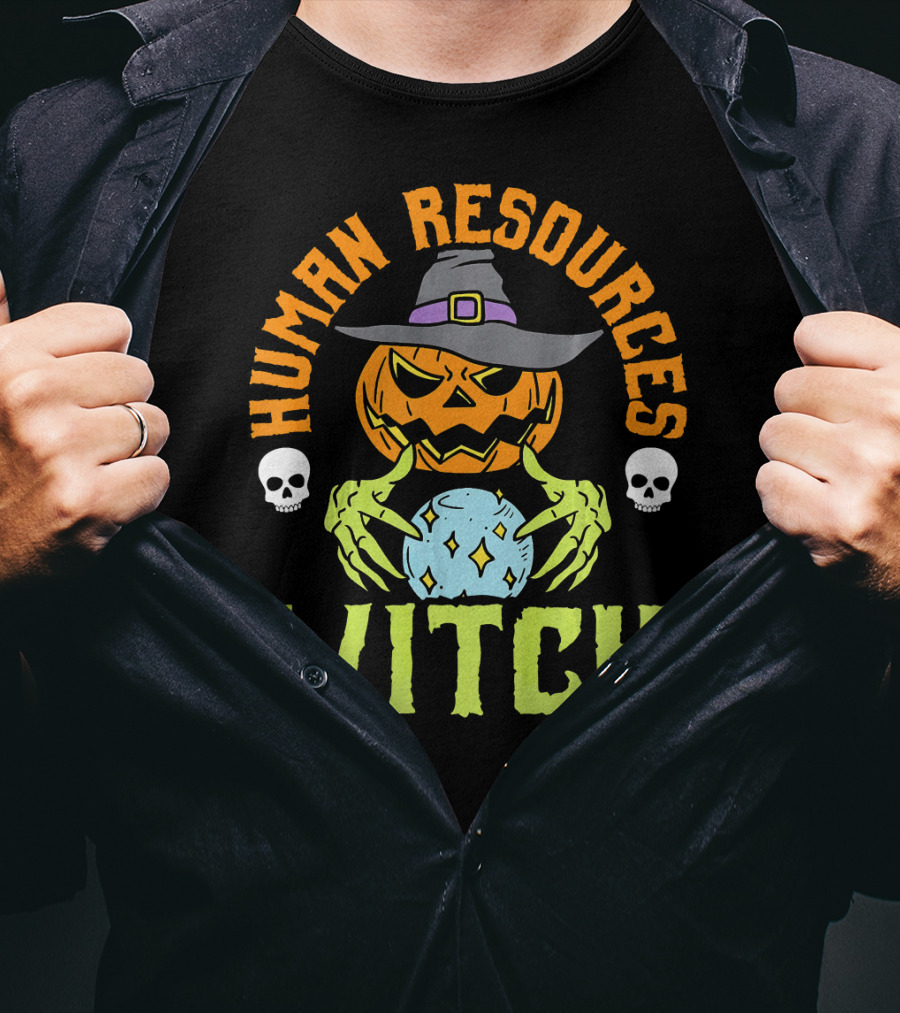Human Resources Witch Pumpkin Magic T-Shirt