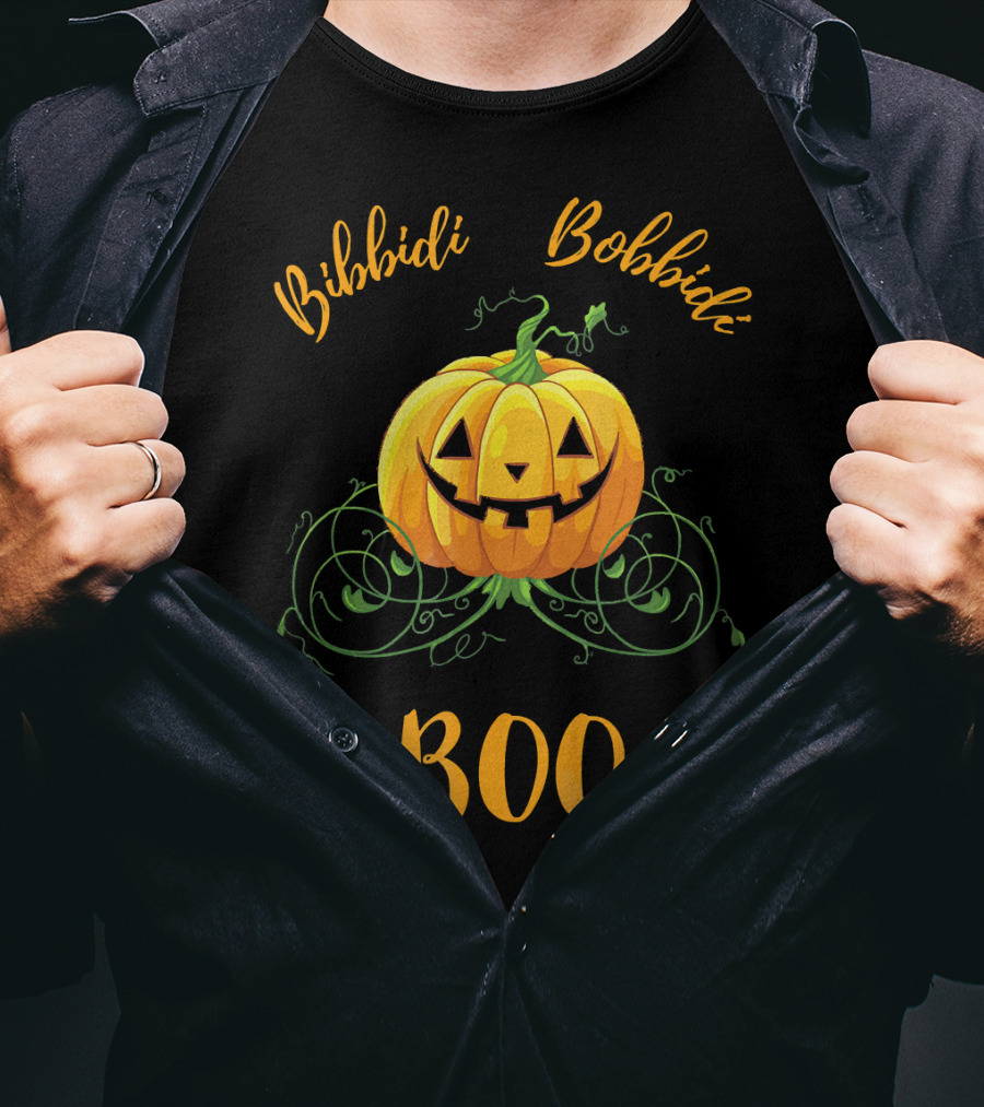 Bibbidi Bobbidi Boo Halloween Jack O Lantern Pumpkin T-Shirt