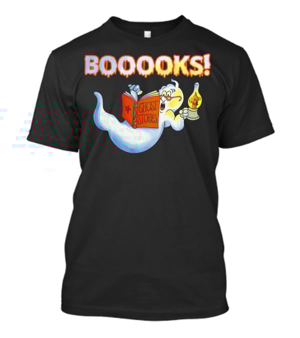 Halloween Ghost Booooks Ghost Stories Lamp Book Lover T-Shirt