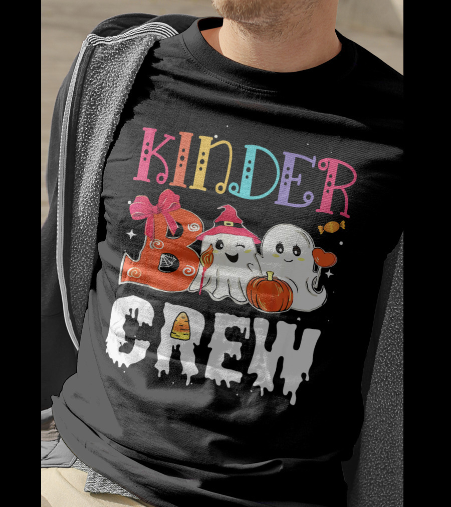 Kinder Boo Crew Halloween Ghosts Candy Pumpkin T-Shirt