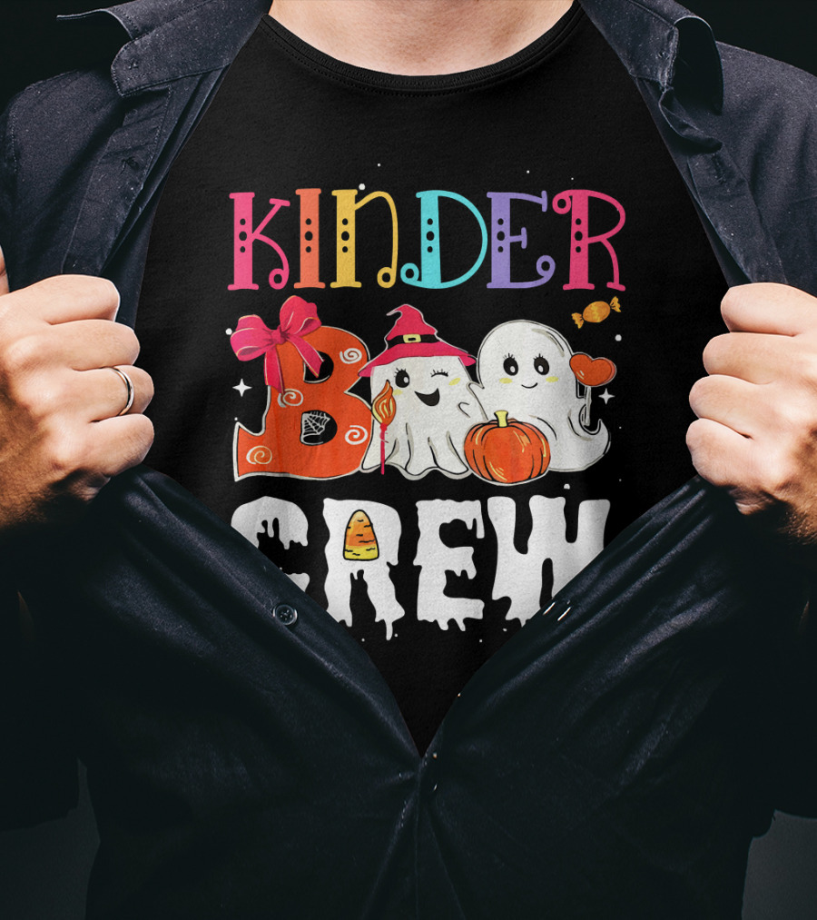 Kinder Boo Crew Halloween Ghosts Candy Pumpkin T-Shirt