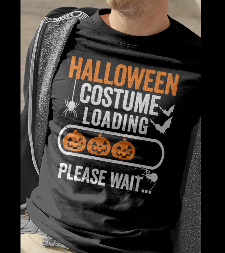 Halloween Costume Loading Please Wait Pumpkin Gamer T-Shirt