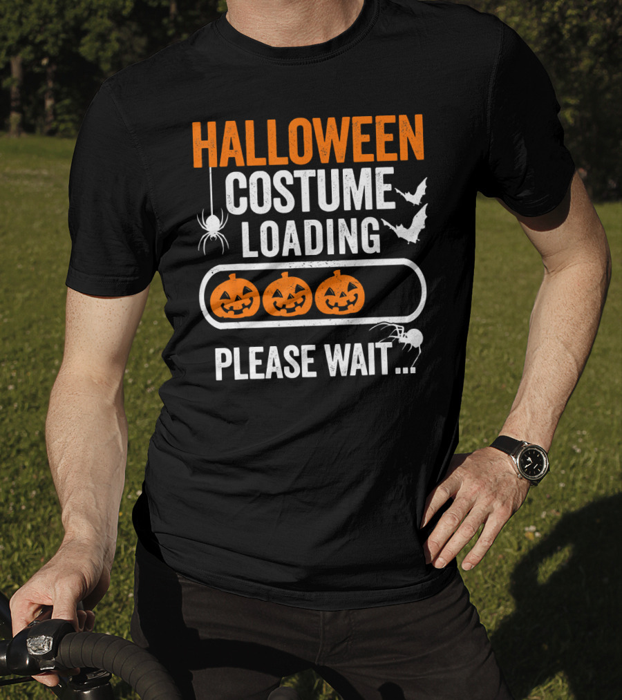 Halloween Costume Loading Please Wait Pumpkin Gamer T-Shirt