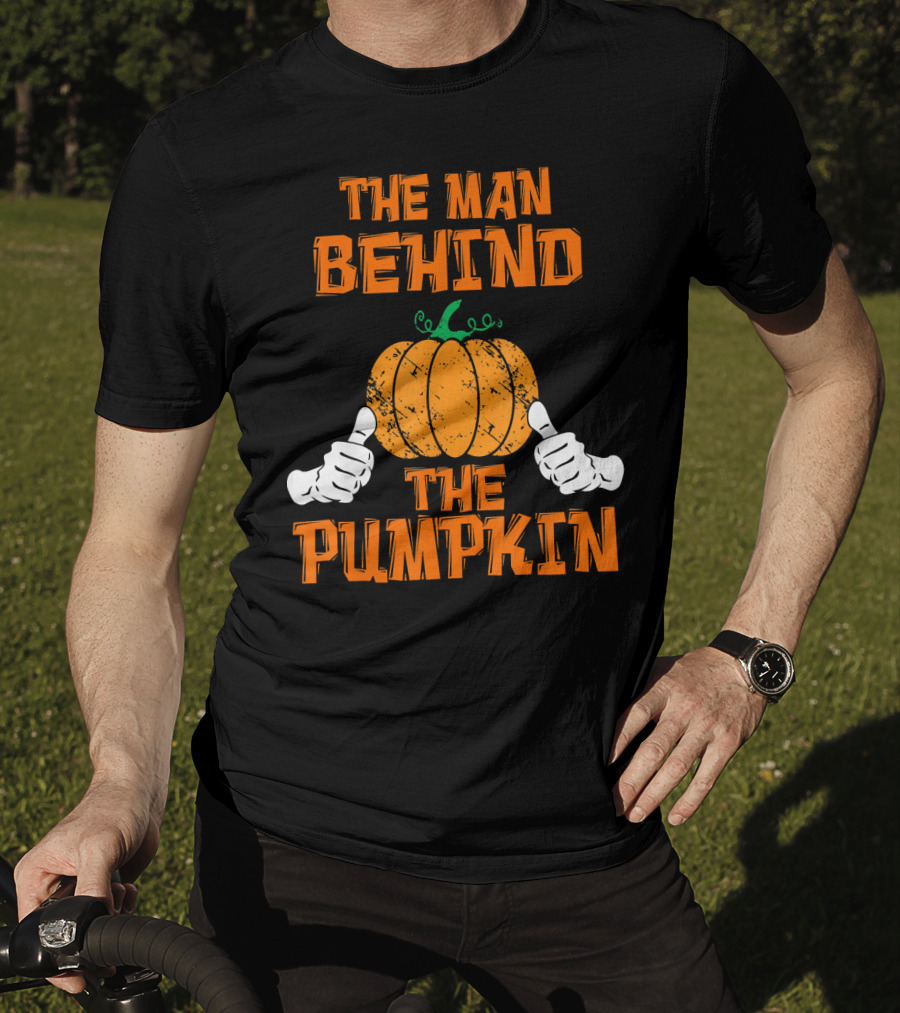 The Man Behind The Pumpkin Halloween Pregnancy Reveal T-Shirt