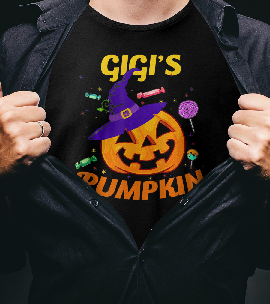 Gigi's Pumpkin Halloween Candy Witch Hat Toddler T-Shirt