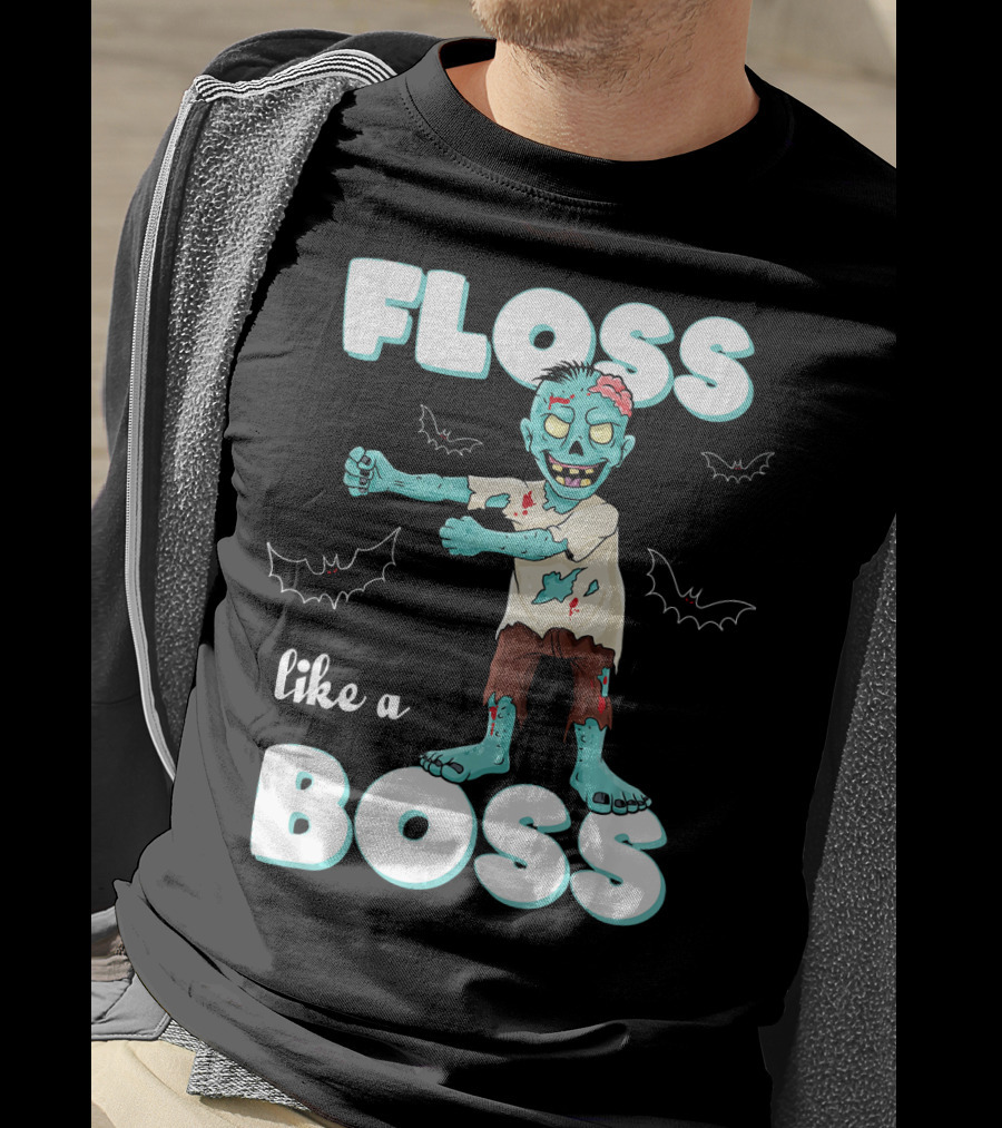 Floss Like A Boss Zombie Dancing With Bats T-Shirt