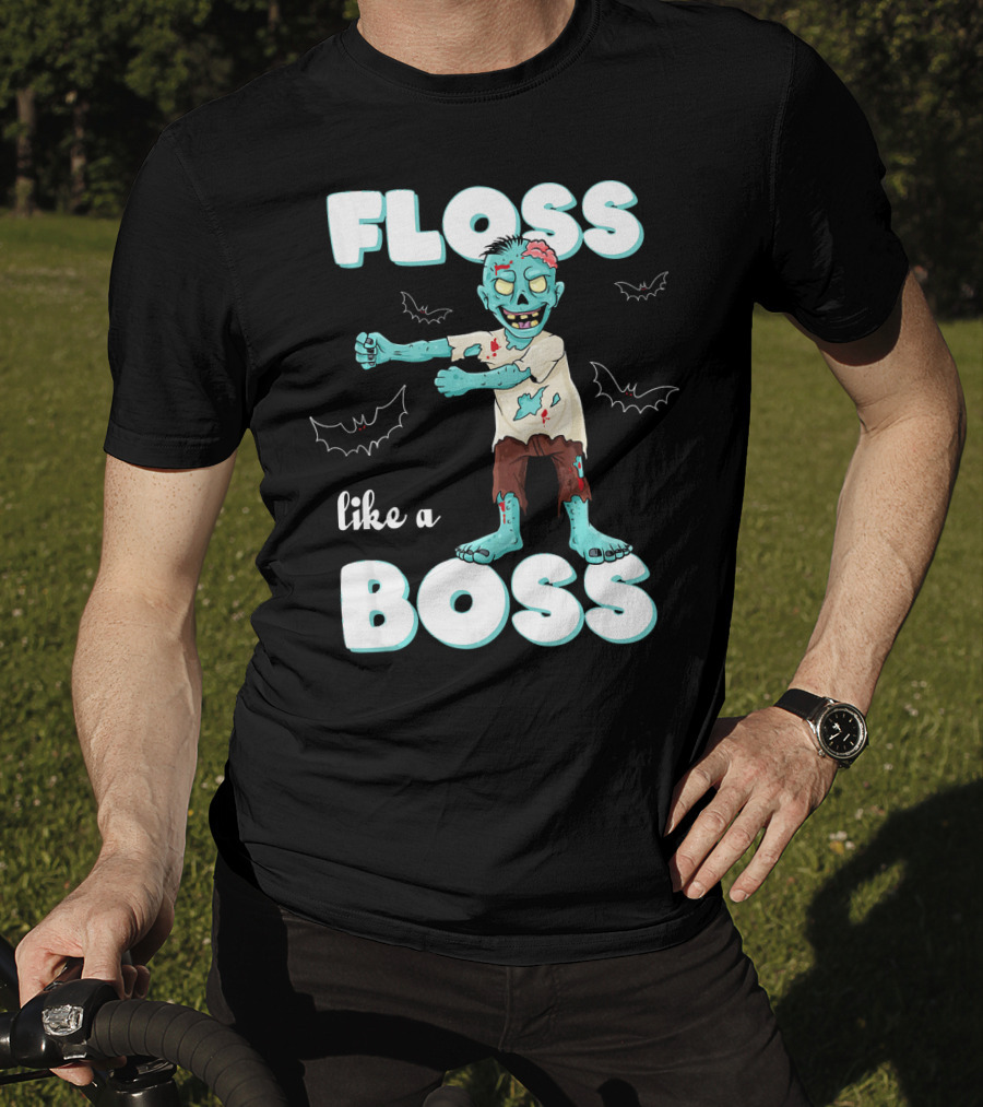Floss Like A Boss Zombie Dancing With Bats T-Shirt